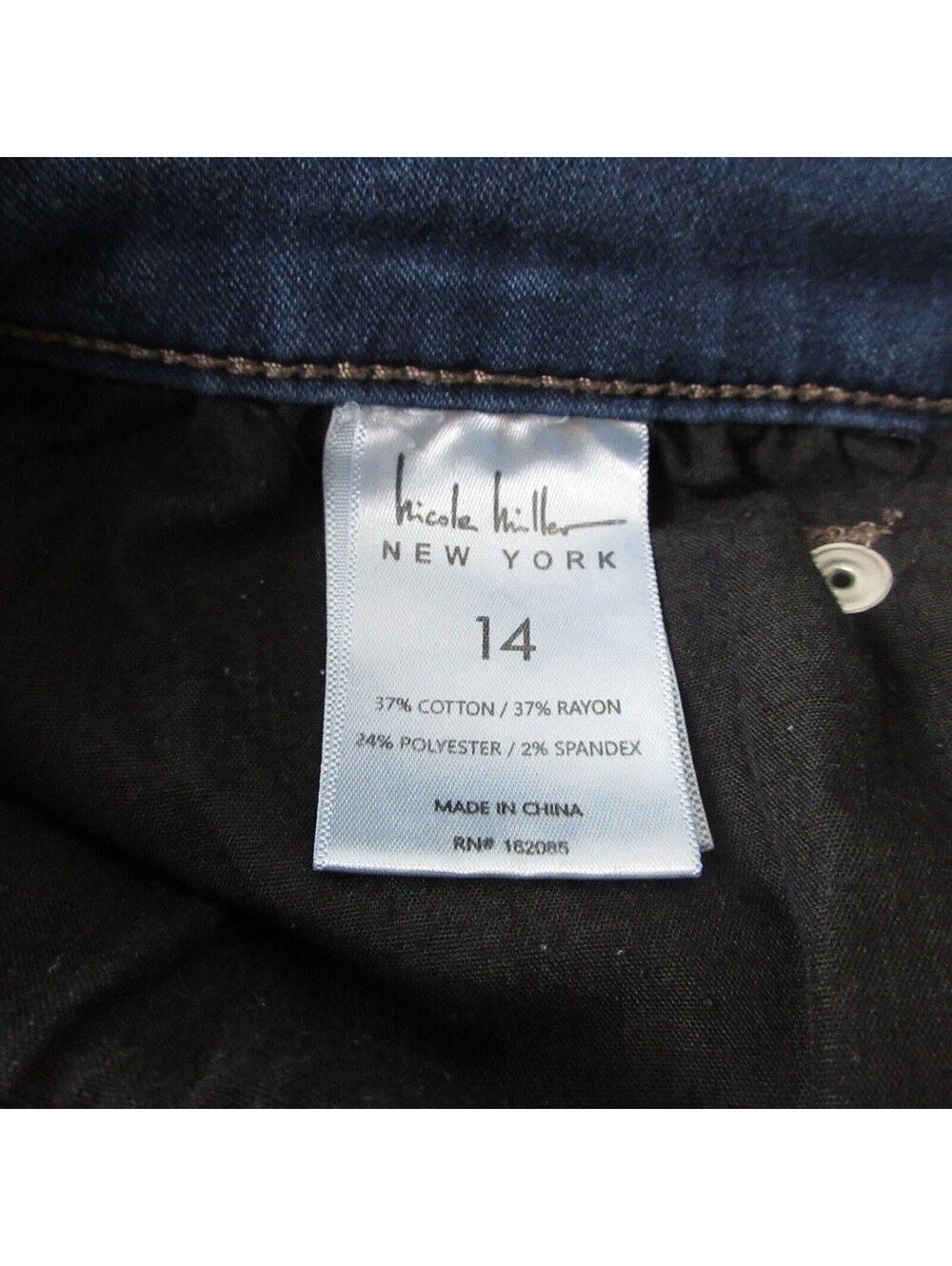 Nicole Miller Jeans Womens 14 Blue SOHO High Rise Skinny Dark Wash Denim 32x28.5 - Picture 9 of 11